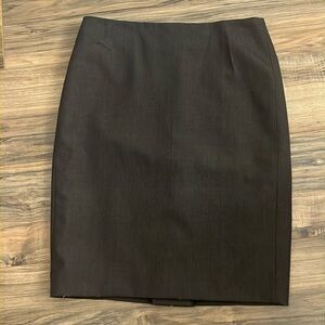 Ann Taylor Brown Lined Midi Work Skirt Size 2